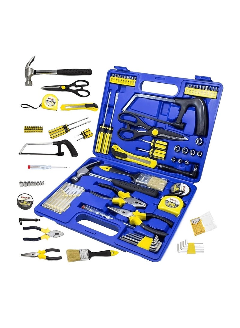 دبليو إم سي توولز طقم أدوات منزلية 54 قطعة مع حقيبة حمل – مفكات، مطرقة، مفتاح وأدوات صيانة للمنزل والأعمال اليدوية - Image 3